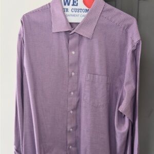 Synergy DXL Clothing Purple Casual Button Down Shirt